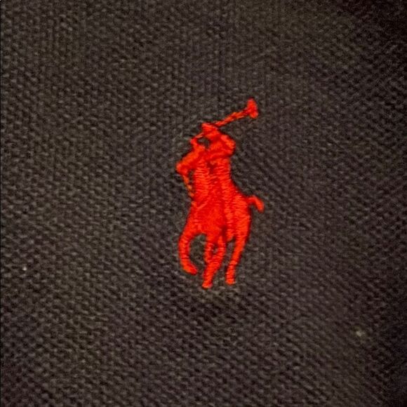 Ralph Lauren Vintage Navy Blue Long Sleeve Polo Shirt Mens Extra Large - Picture 4 of 10